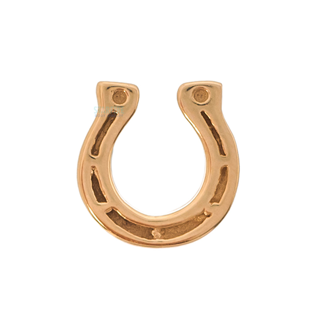 Horseshoe Threaded End in Gold