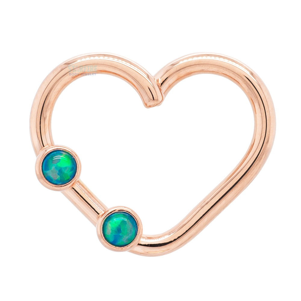 "Heartbreaker" Ring in Gold with Opals
