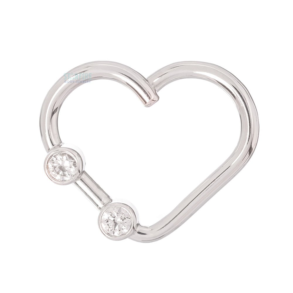 "Heartbreaker" Ring in Gold with White CZ's