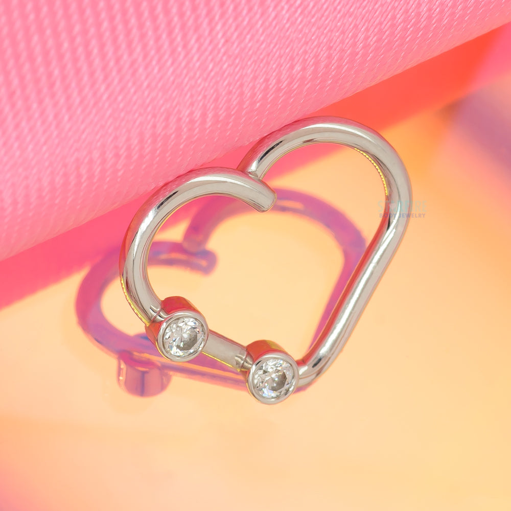 "Heartbreaker" Ring in Gold with White CZ's
