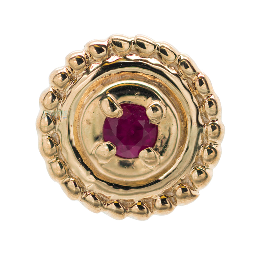 threadless: Afghan Ring Pin in Gold with Gemstone