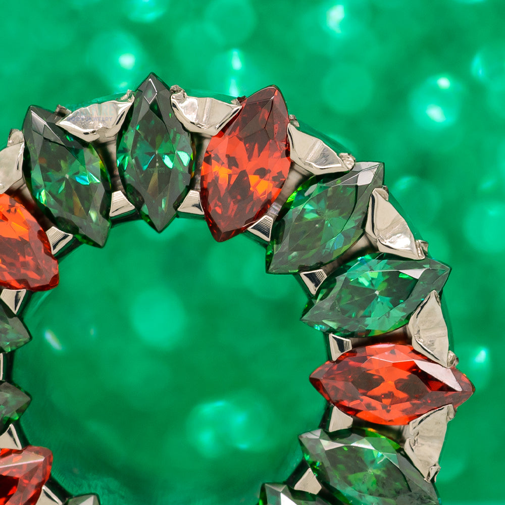 Marquise Eyelets with Brilliant-Cut Gems - Holiday Collection
