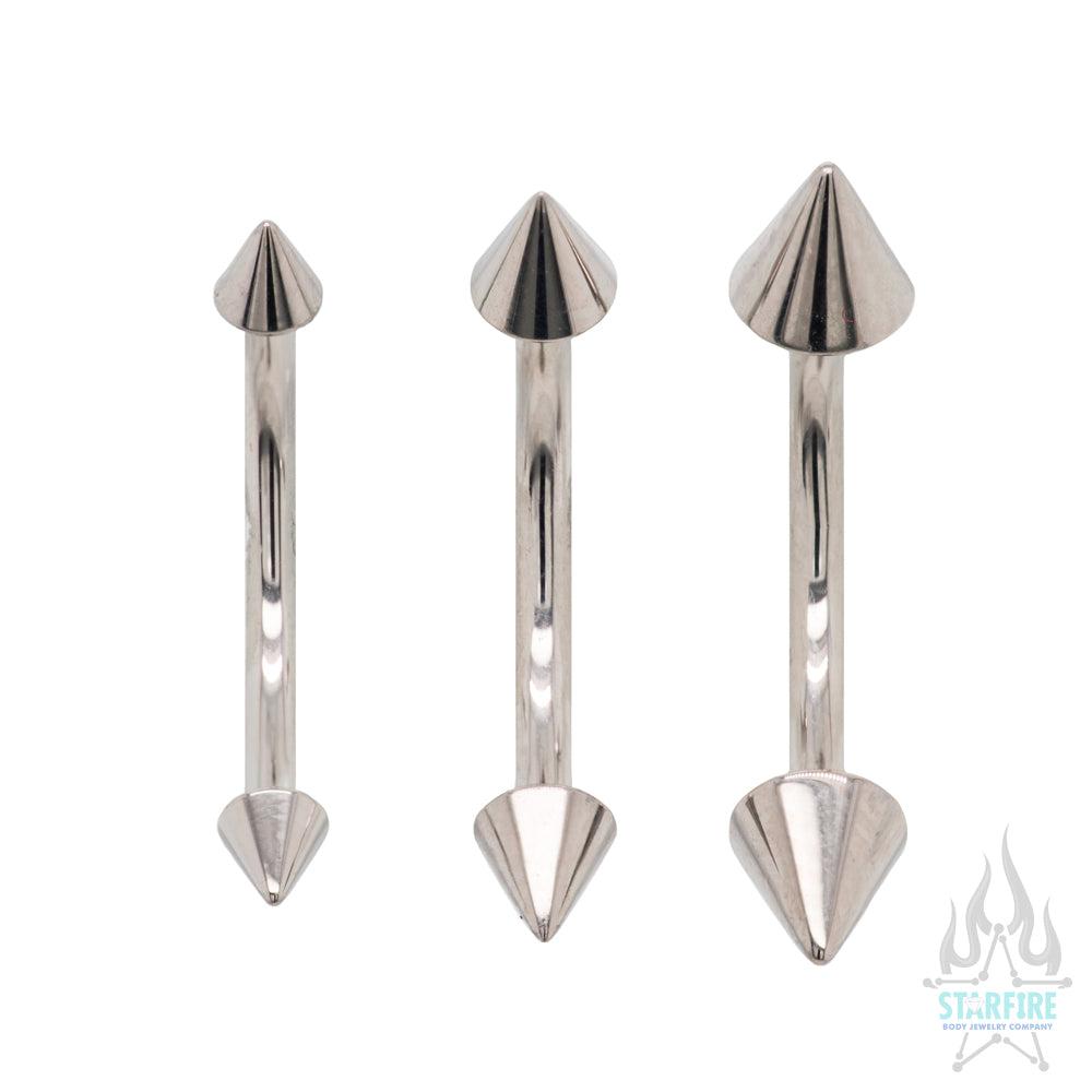 Cone Spikes Curved Barbell