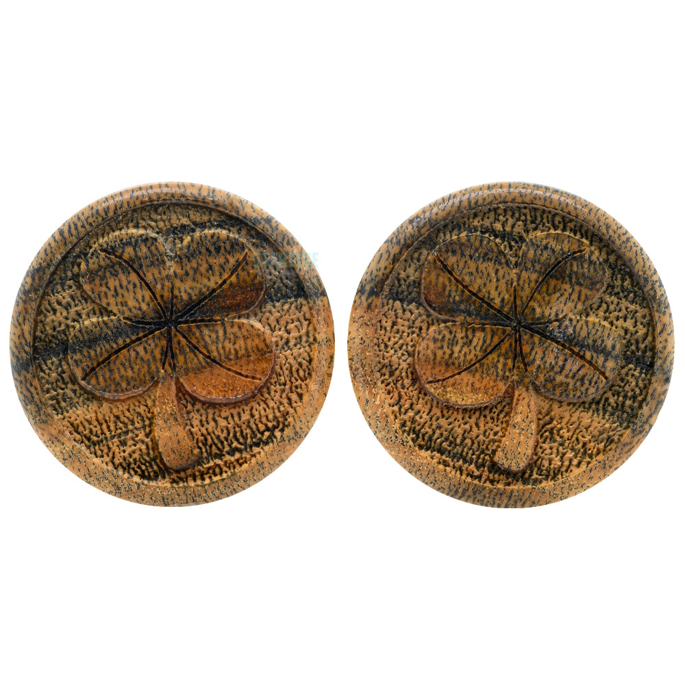 4 Leaf Clover Wood Plugs