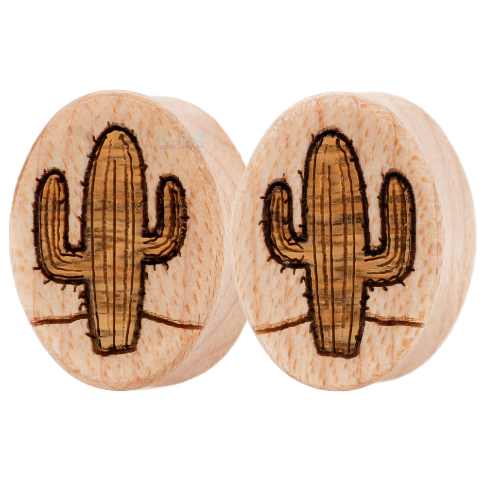 Saguaro (Cactus) Wood Oval Inlay Plugs