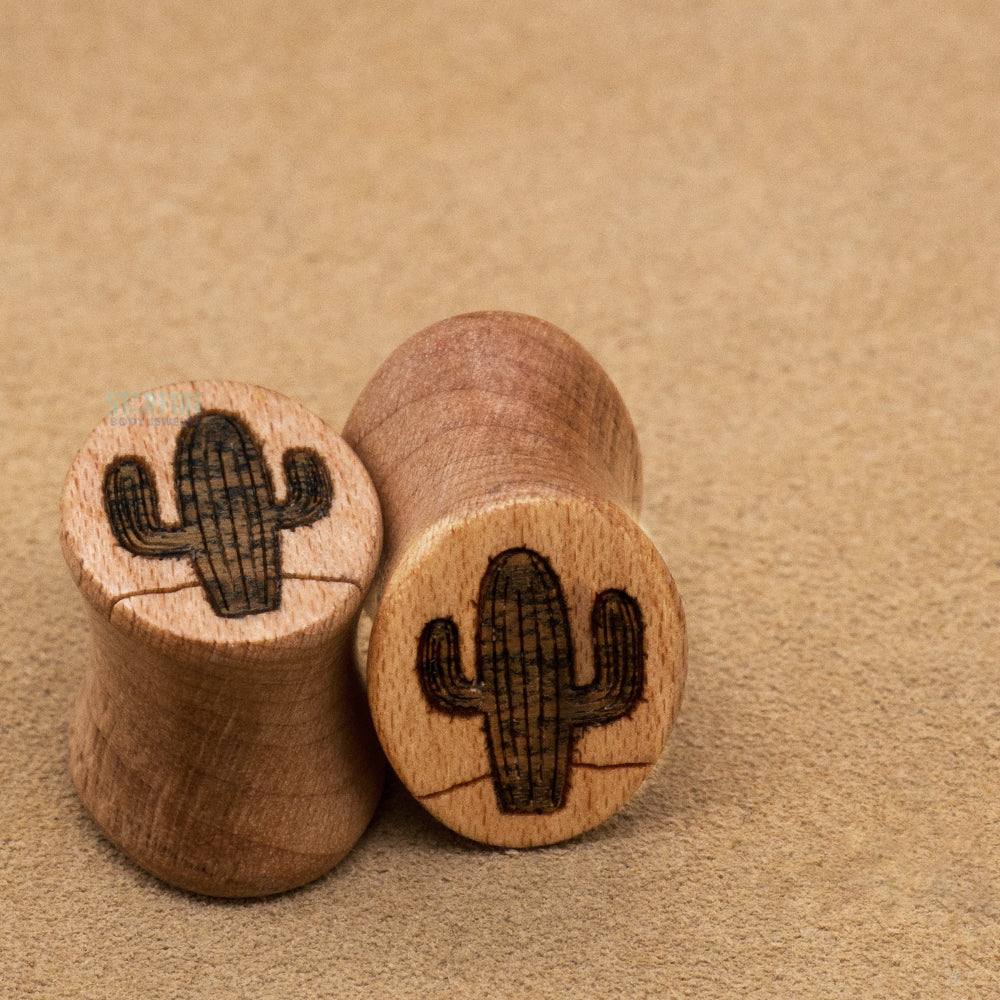 Saguaro (Cactus) Wood Oval Inlay Plugs