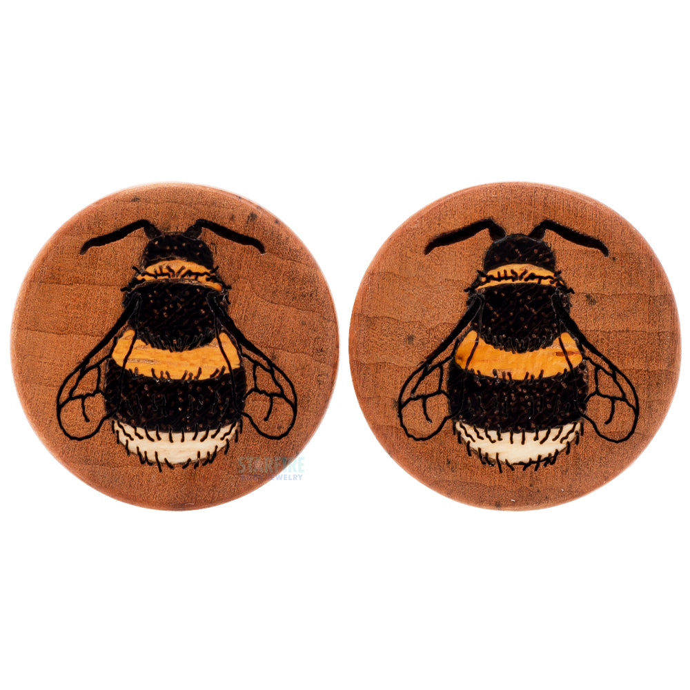 Bumblebee Wood Inlay Plugs