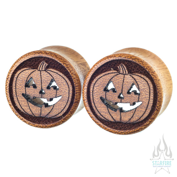 Jack O Lantern Wood Plugs Tunnels