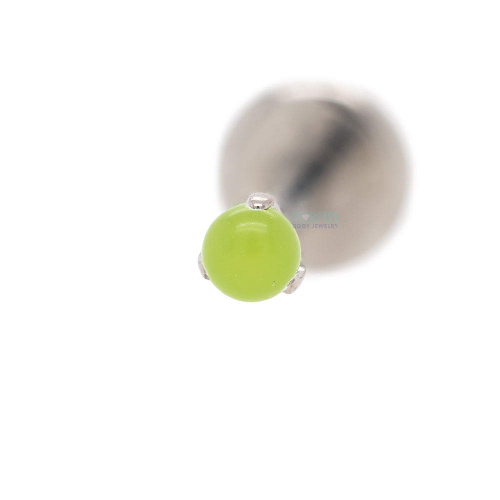 Natural Stone Ball in Prong's on Flatback