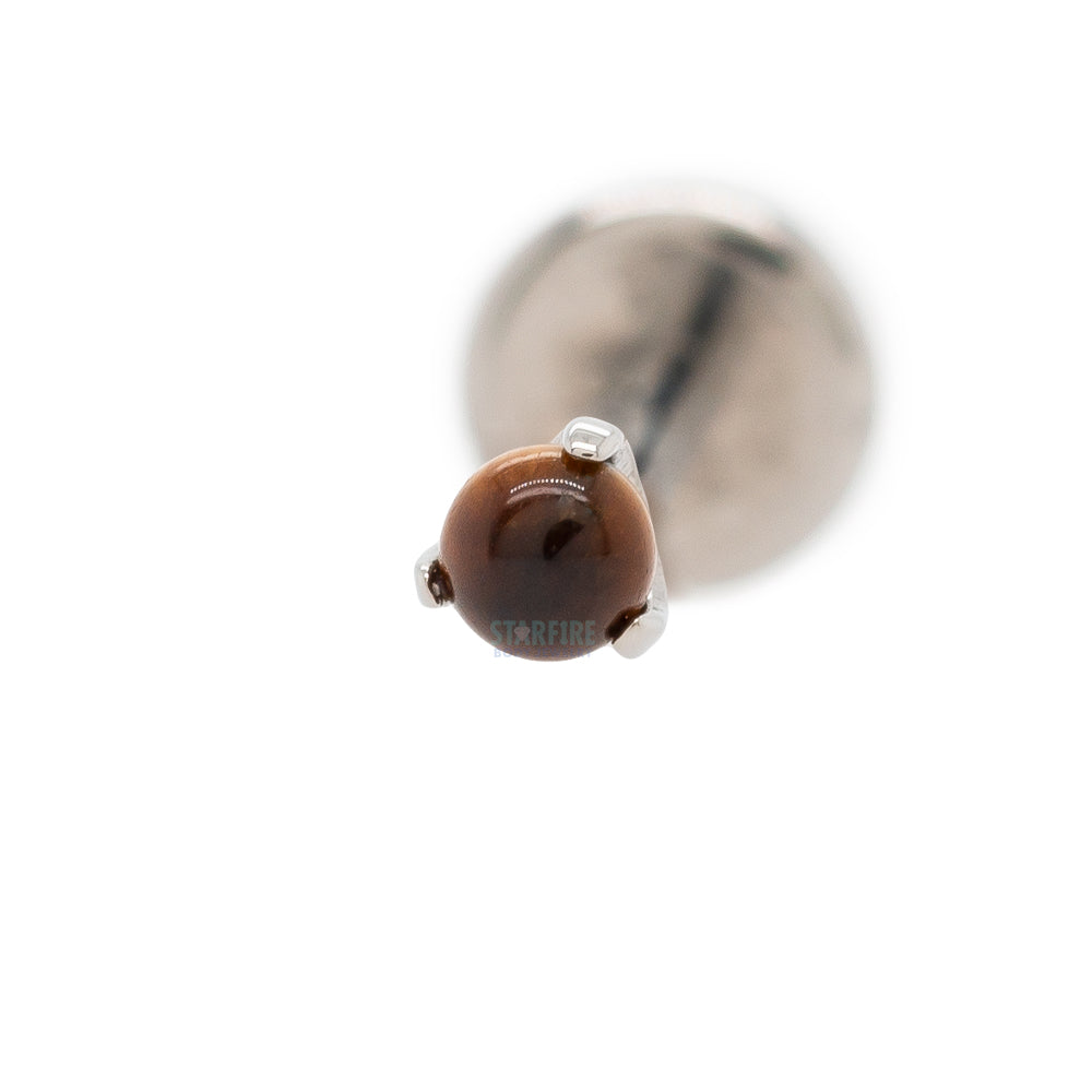 Natural Stone Ball in Prong's on Flatback