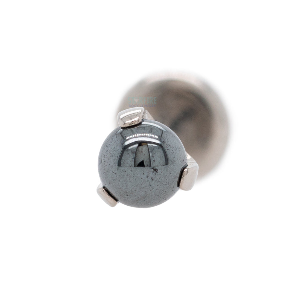 Natural Stone Ball in Prong's on Flatback