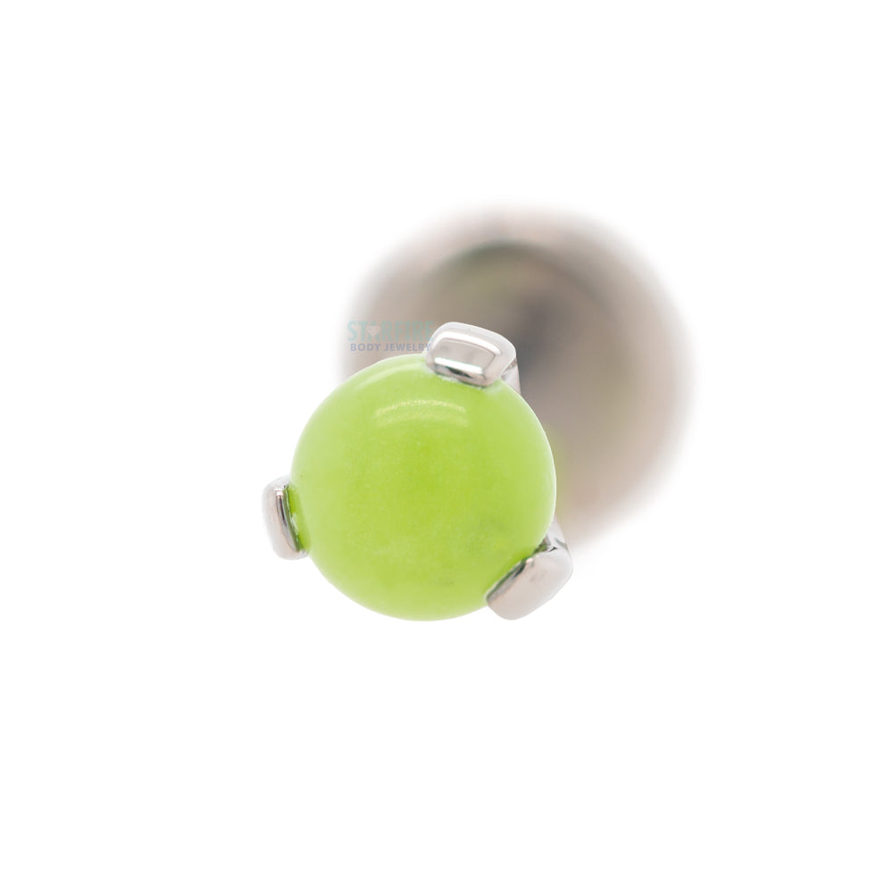 Natural Stone Ball in Prong's on Flatback