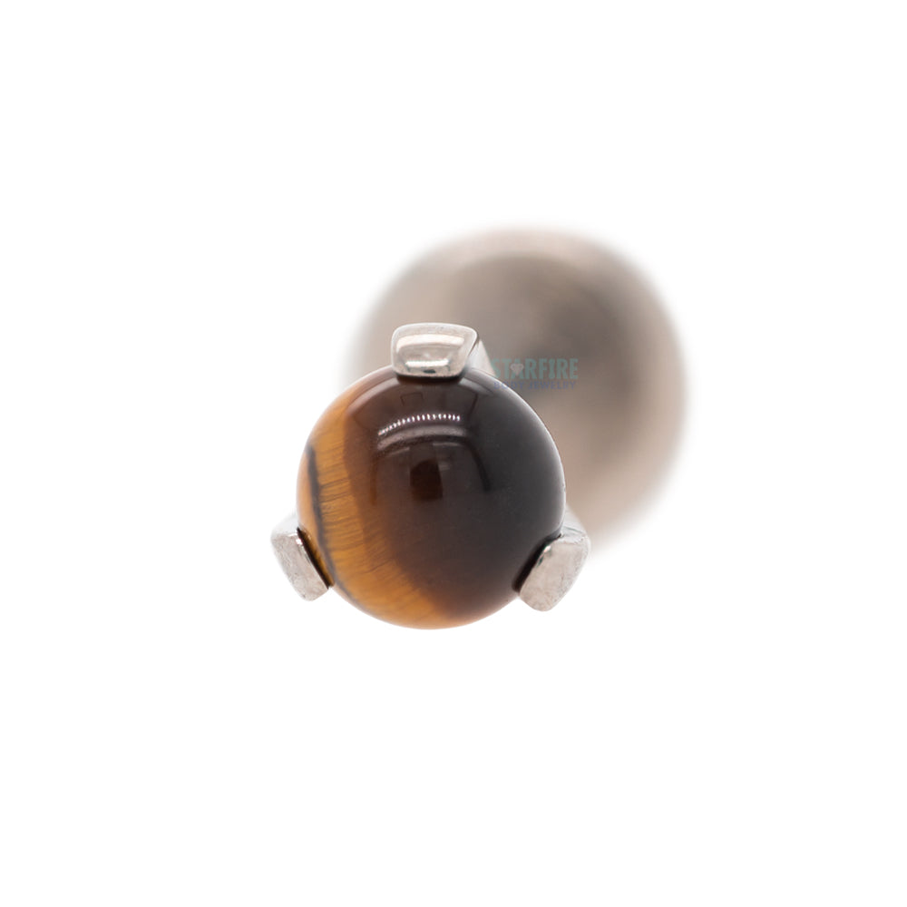 Natural Stone Ball in Prong's on Flatback