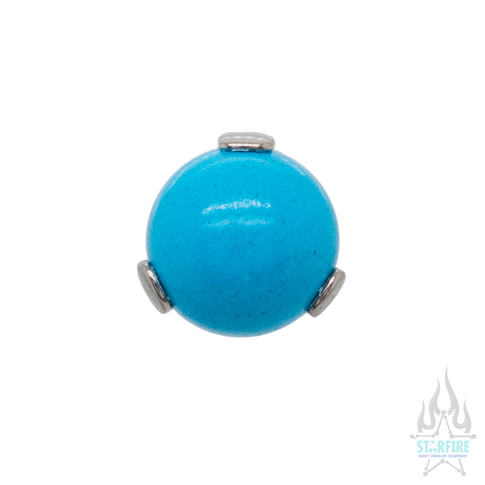 Natural Stone Ball in Prong's on Flatback
