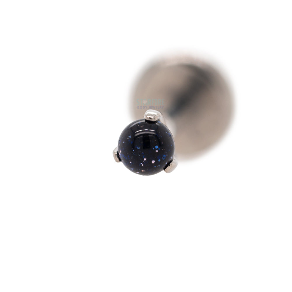 Natural Stone Ball in Prong's on Flatback