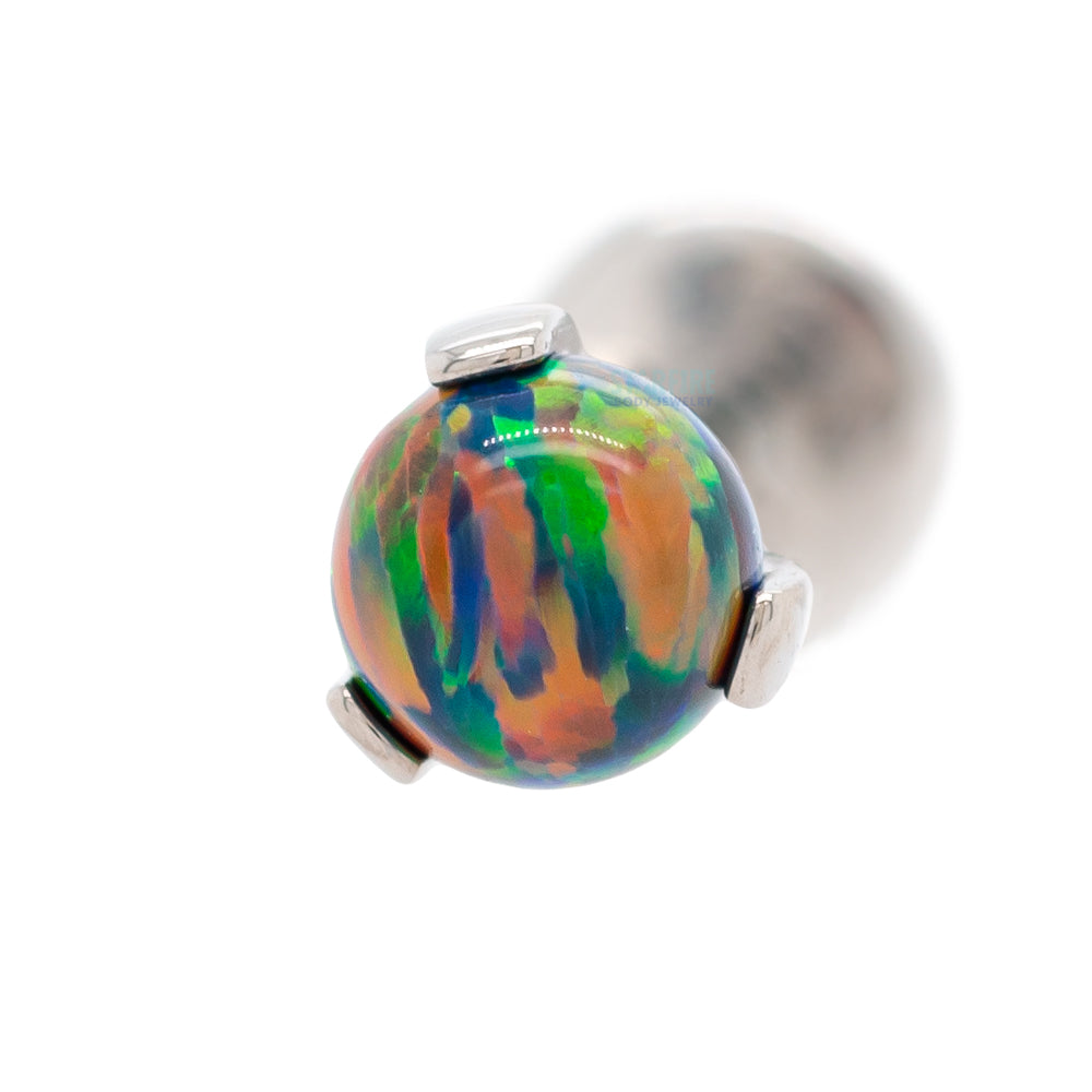Opal Ball in Prong's on Flatback