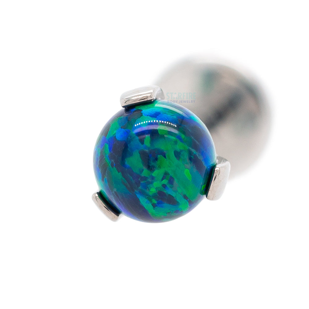 Opal Ball in Prong's on Flatback