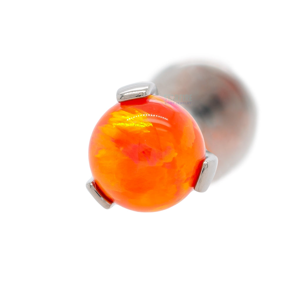 Opal Ball in Prong's on Flatback