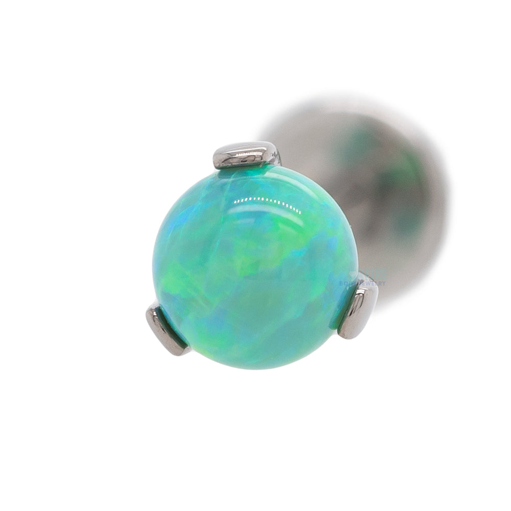 Opal Ball in Prong's on Flatback