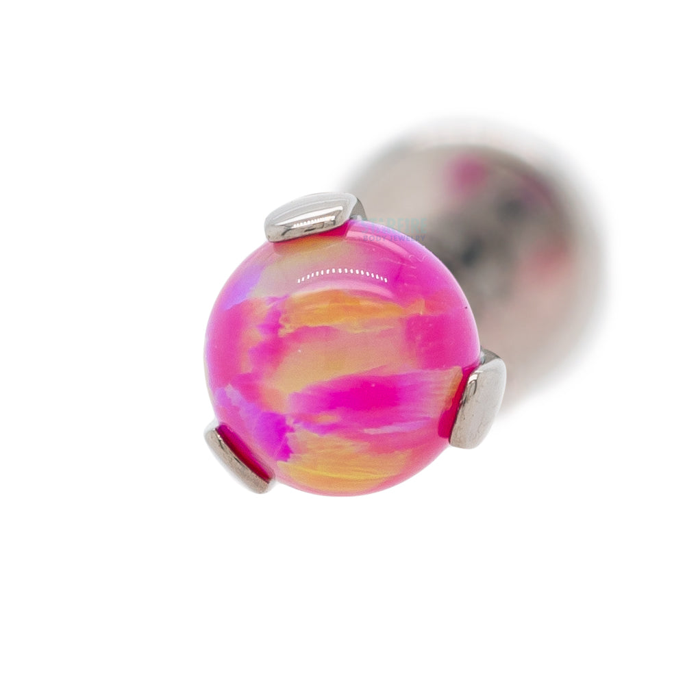 Opal Ball in Prong's on Flatback