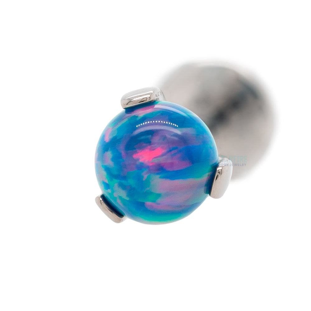 Opal Ball in Prong's on Flatback
