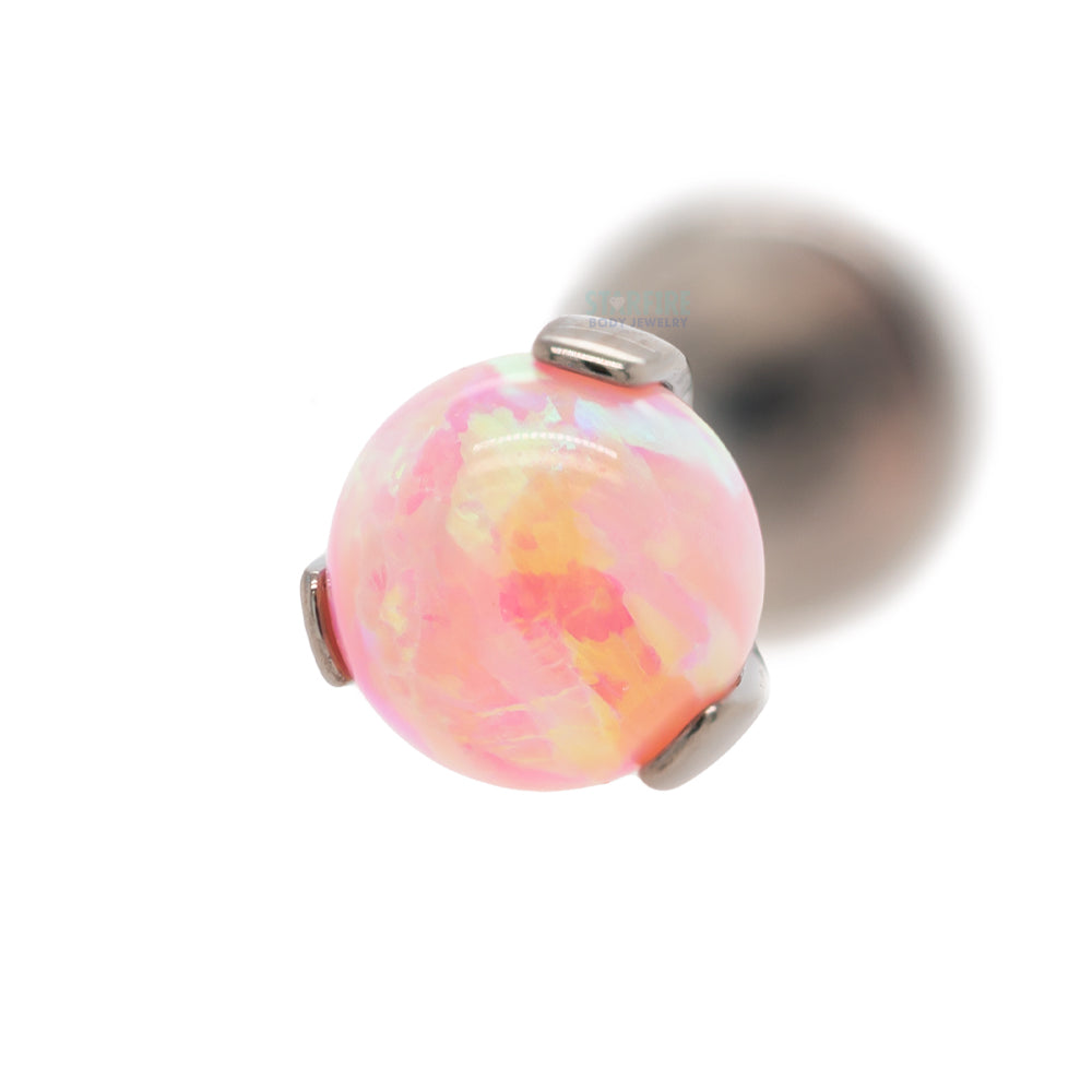 Opal Ball in Prong's on Flatback
