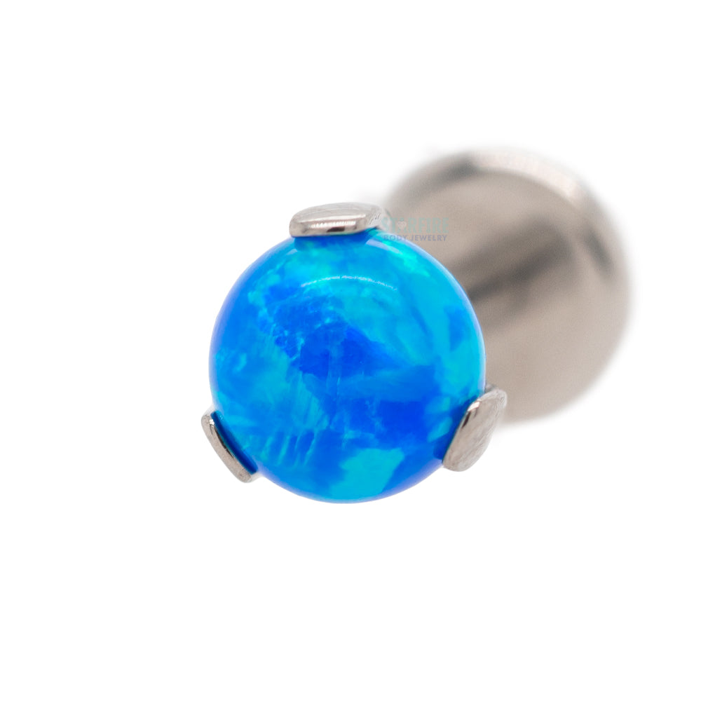 Opal Ball in Prong's on Flatback
