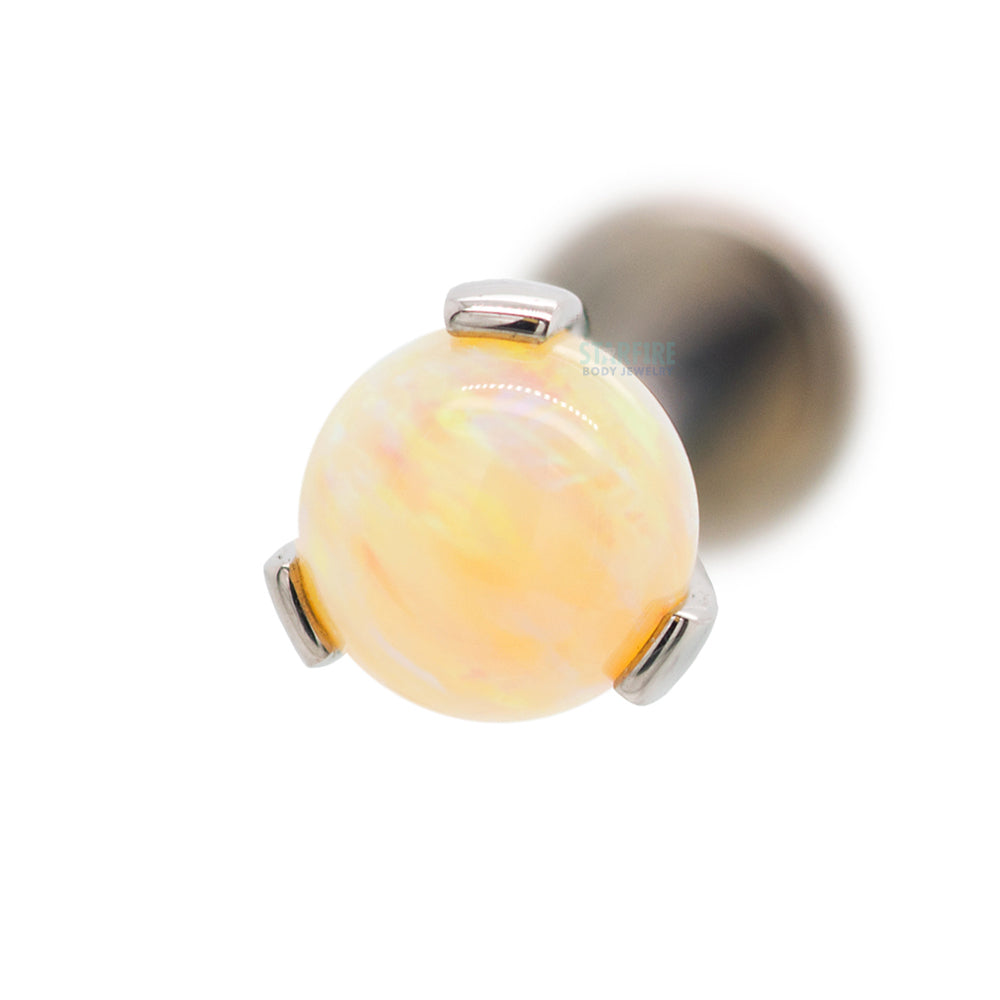 Opal Ball in Prong's on Flatback