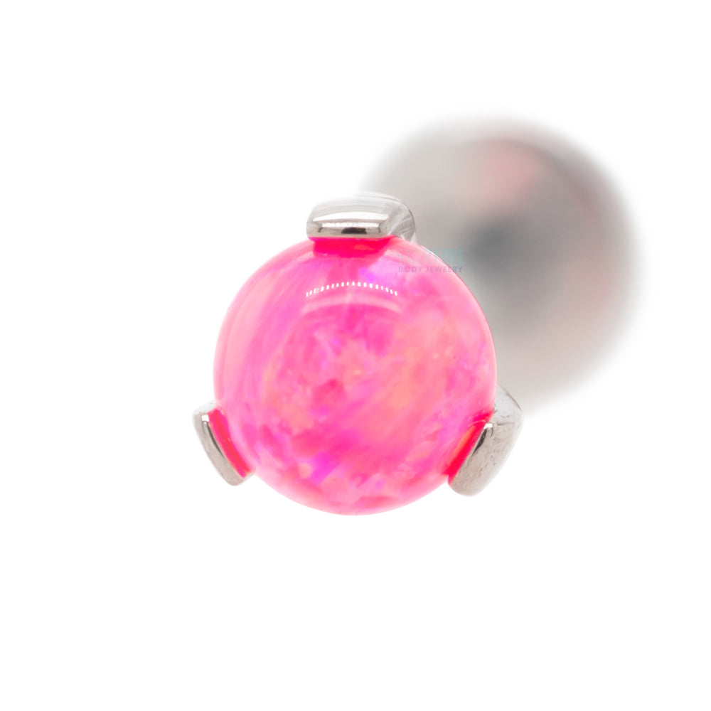 Opal Ball in Prong's on Flatback