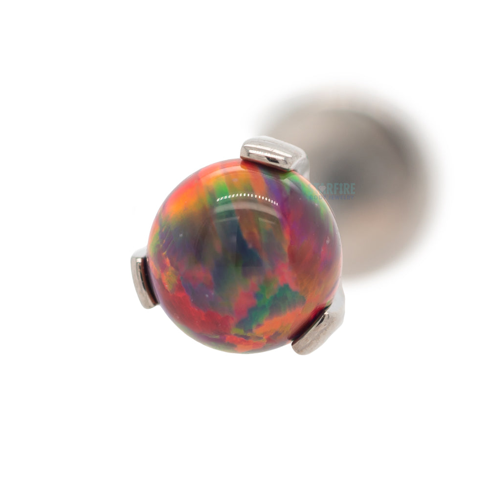 Opal Ball in Prong's on Flatback