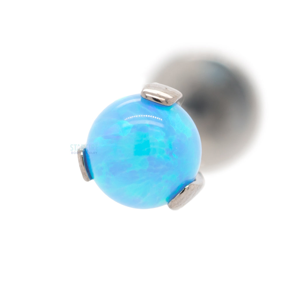 Opal Ball in Prong's on Flatback