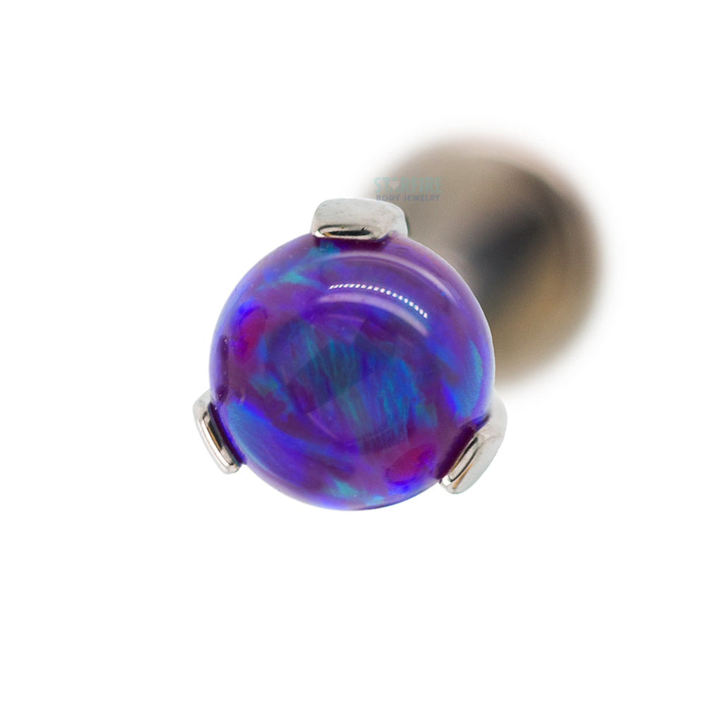 Opal Ball in Prong's on Flatback