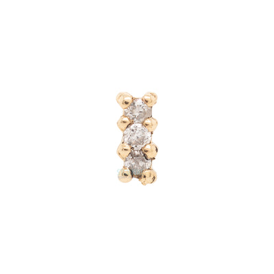 threadless: Micro Rail Pin in Gold with Gemstones
