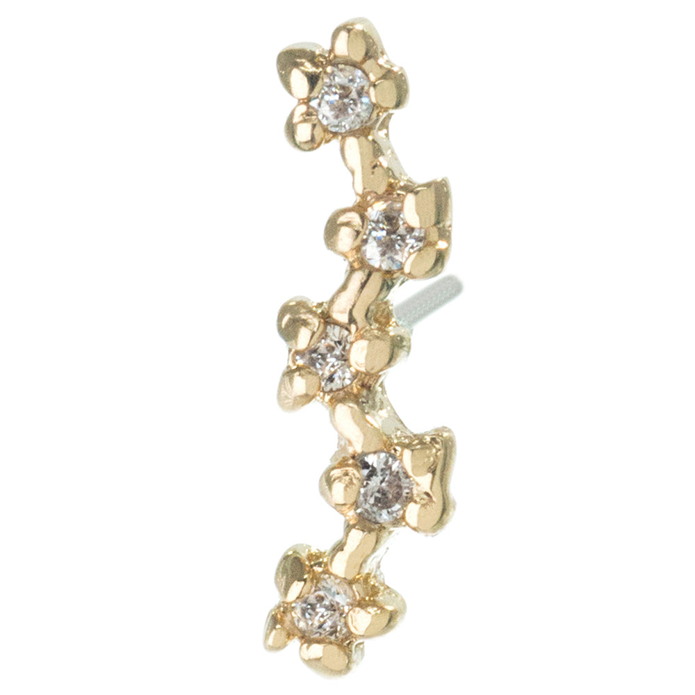threadless: Stardust Pin in Gold with Gemstones