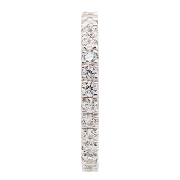 "Telesto" Hinge Ring in Gold & Platinum with White CZ's