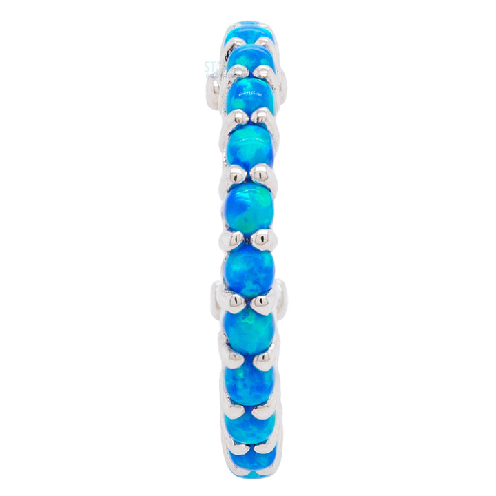 "Telesto" Hinge Ring in Gold with Sky Blue Opals