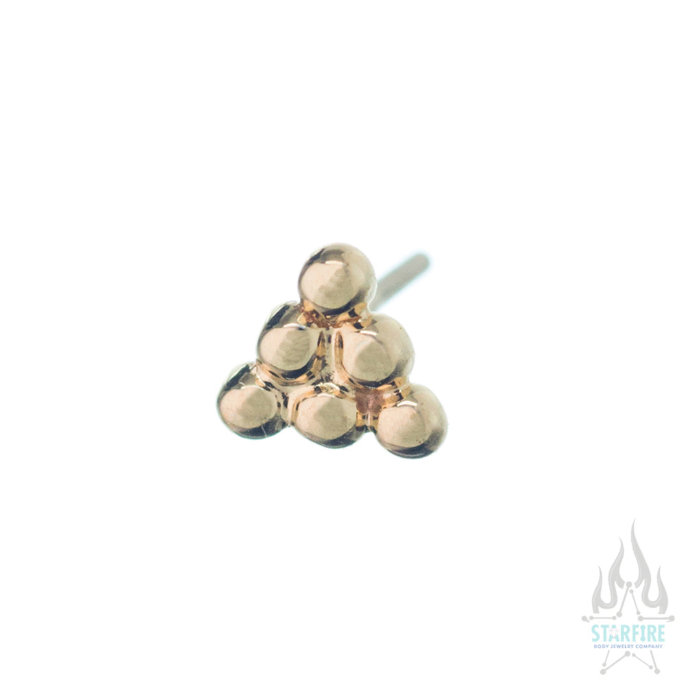 threadless: 6 Bead Triangle Pin in Gold