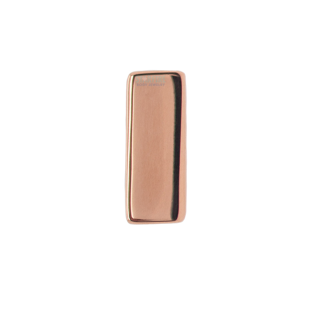 Flat Rectangle Threaded End in Gold