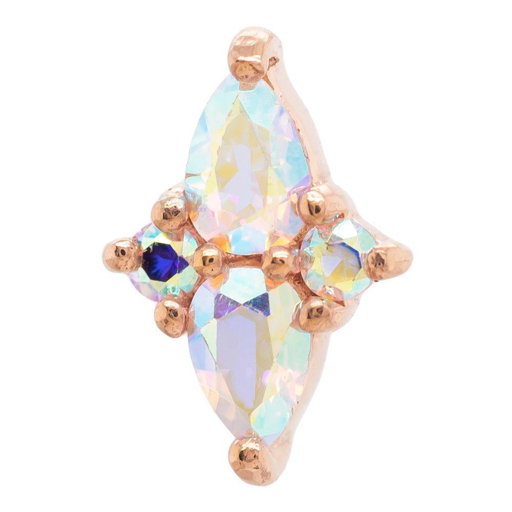 threadless: "Ethereal" End in Gold with Mercury Mist Topaz'