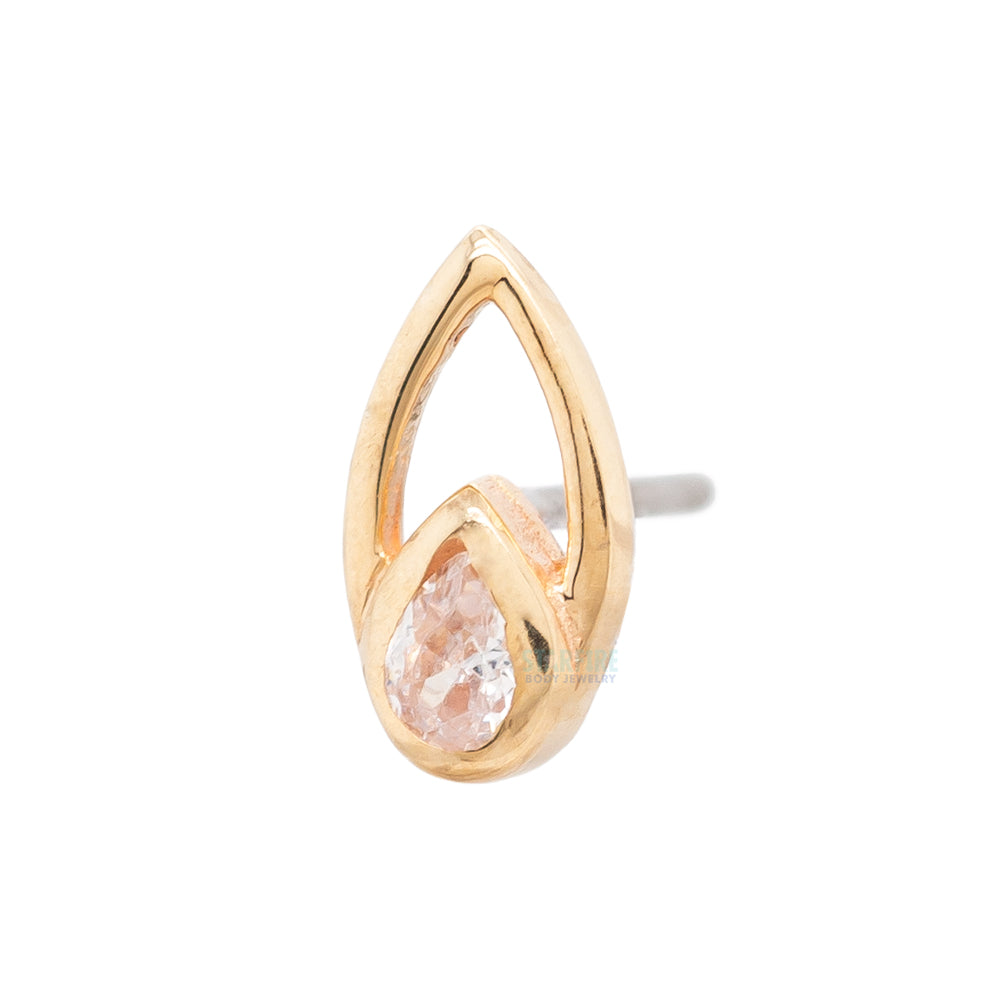 threadless: "Echo" End in Gold with CZ