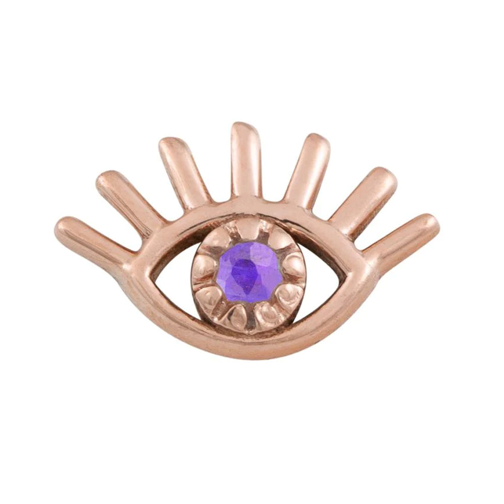 threadless: Evil Eye Pin in Gold with Gemstone