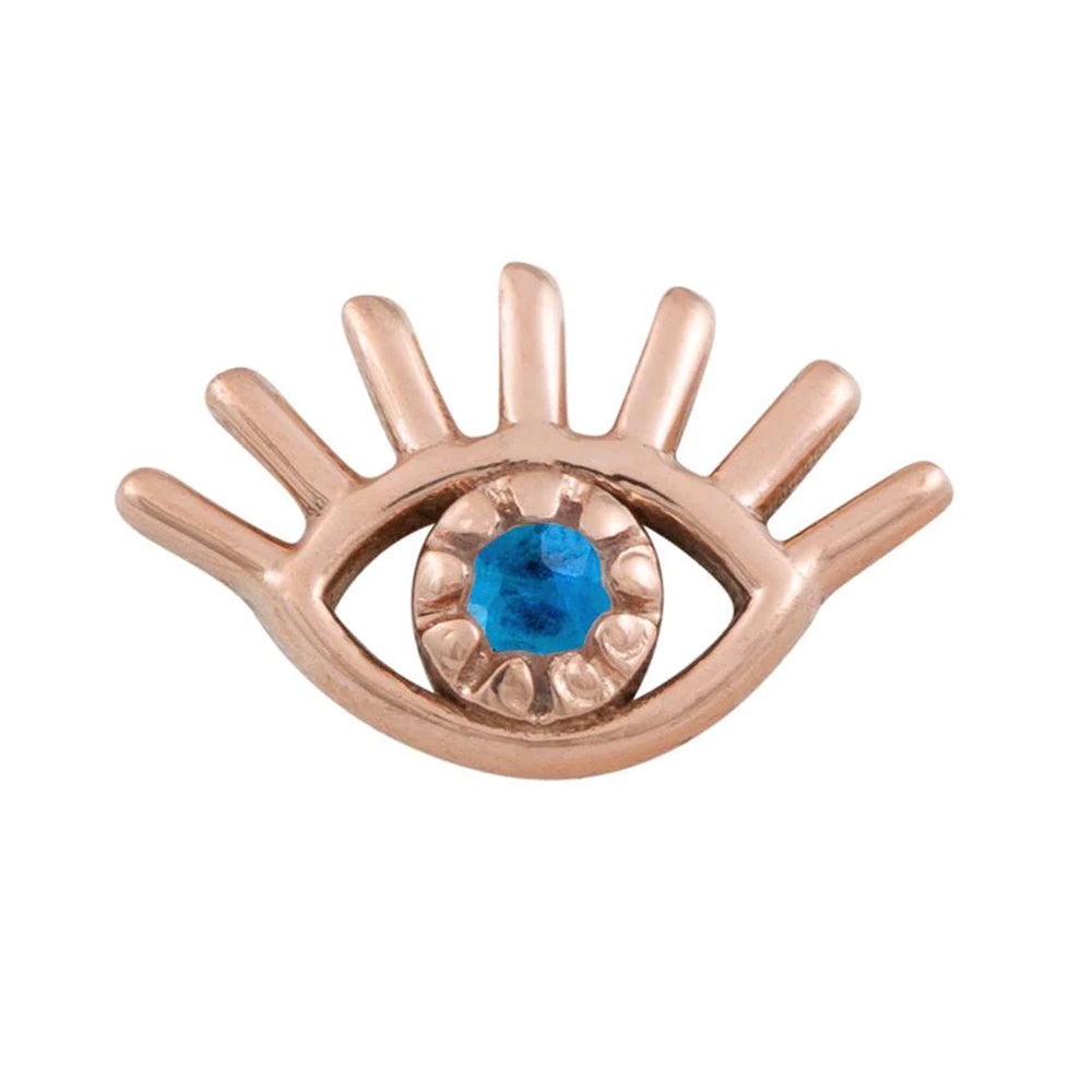 threadless: Evil Eye Pin in Gold with Gemstone
