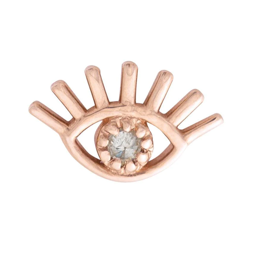 threadless: Evil Eye Pin in Gold with Gemstone