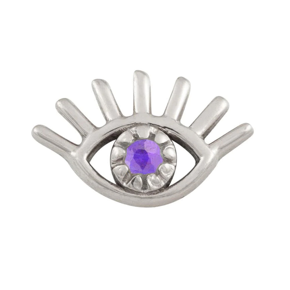 threadless: Evil Eye Pin in Gold with Gemstone