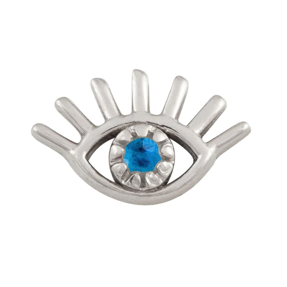 threadless: Evil Eye Pin in Gold with Gemstone
