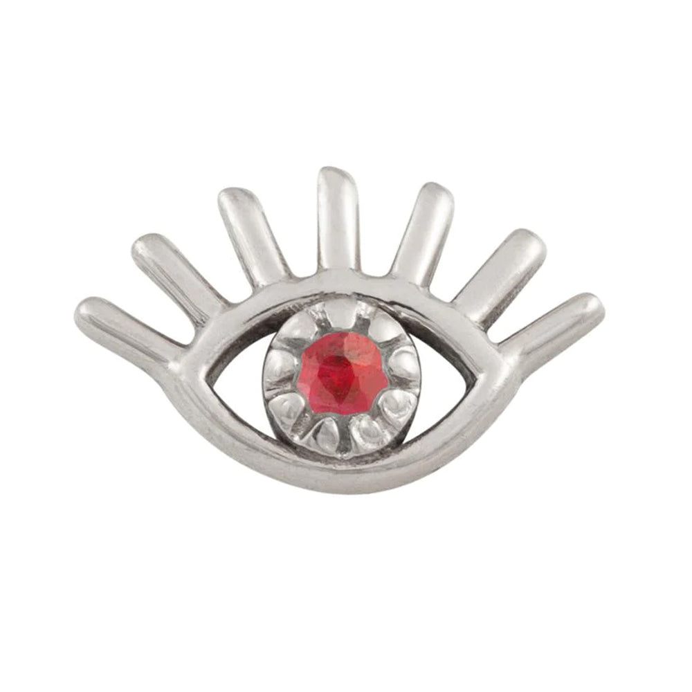 threadless: Evil Eye Pin in Gold with Gemstone