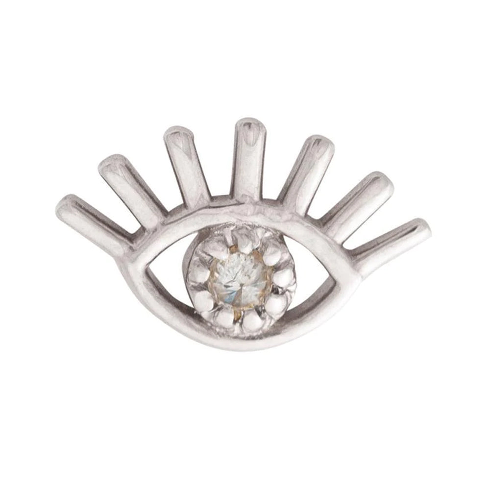 threadless: Evil Eye Pin in Gold with Gemstone