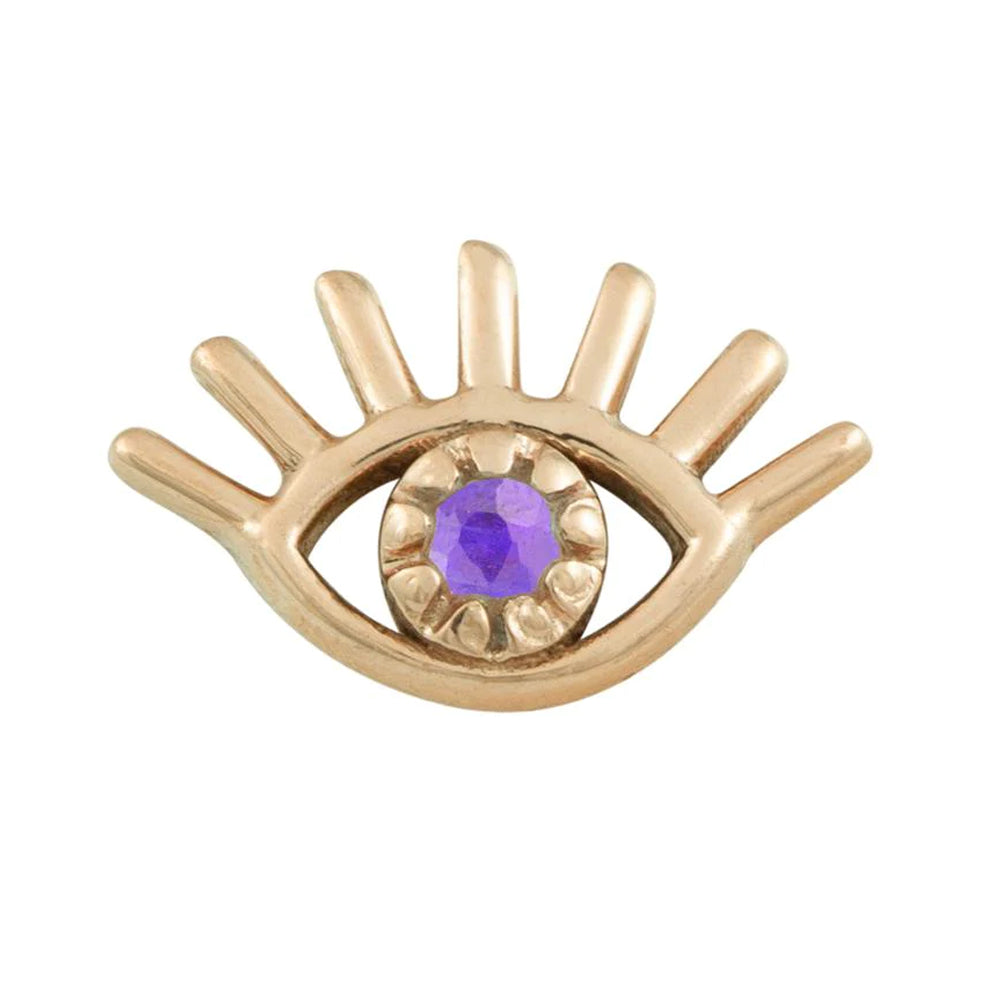 threadless: Evil Eye Pin in Gold with Gemstone