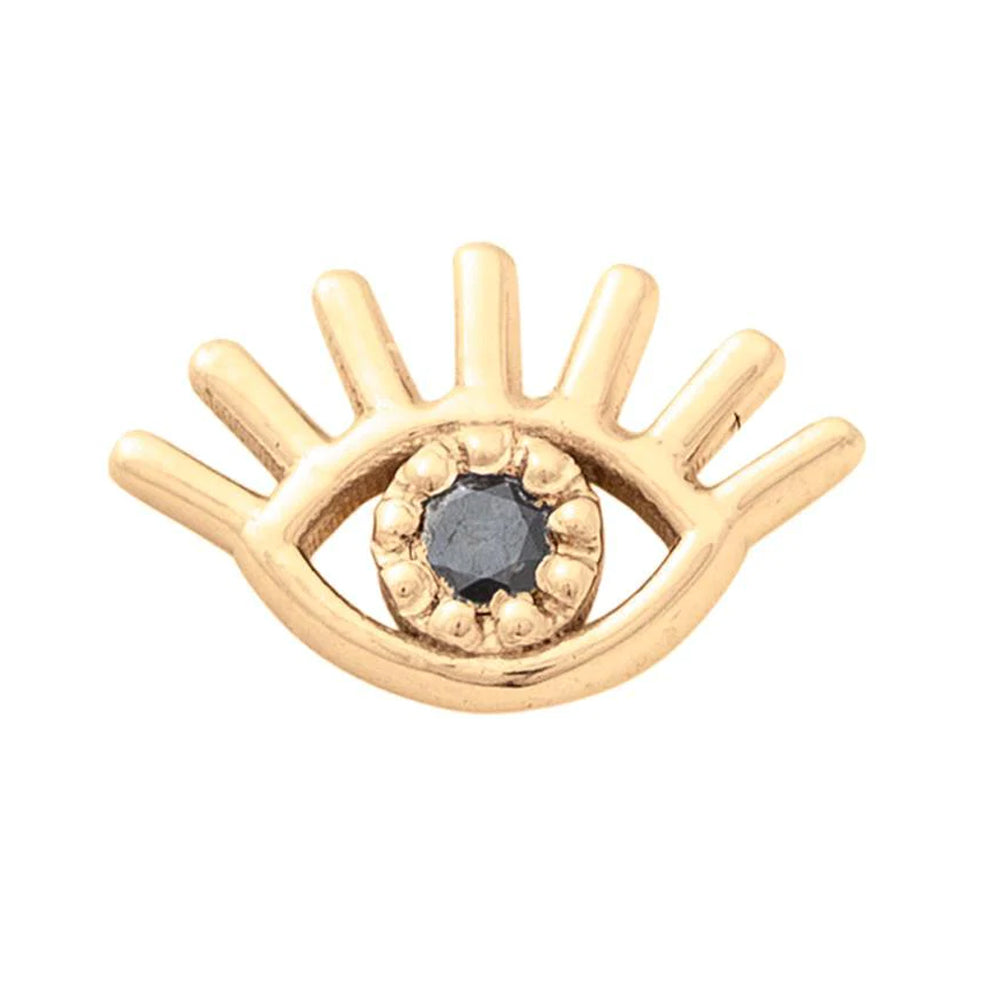 threadless: Evil Eye Pin in Gold with Gemstone
