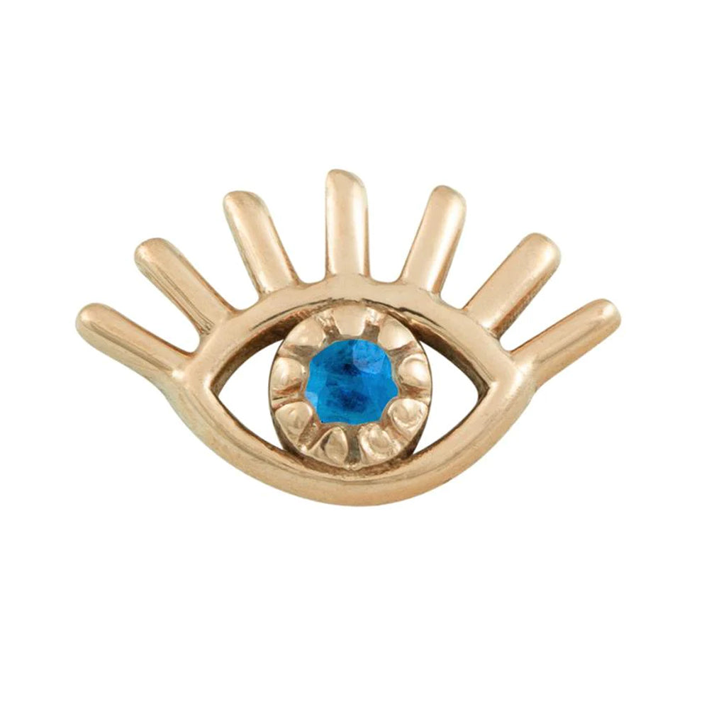 threadless: Evil Eye Pin in Gold with Gemstone